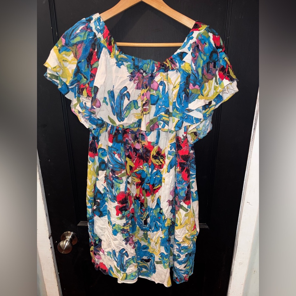 RACHEL Rachel Roy Floral Off-Shoulder Summer Dress - Size XL